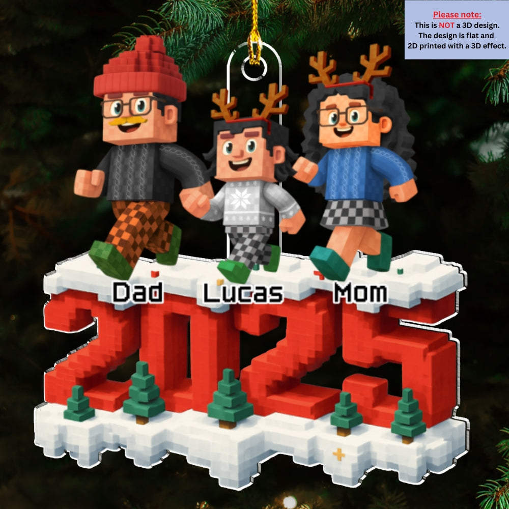 Us In This Year - Personalized Custom 3D Effect Acrylic Ornament