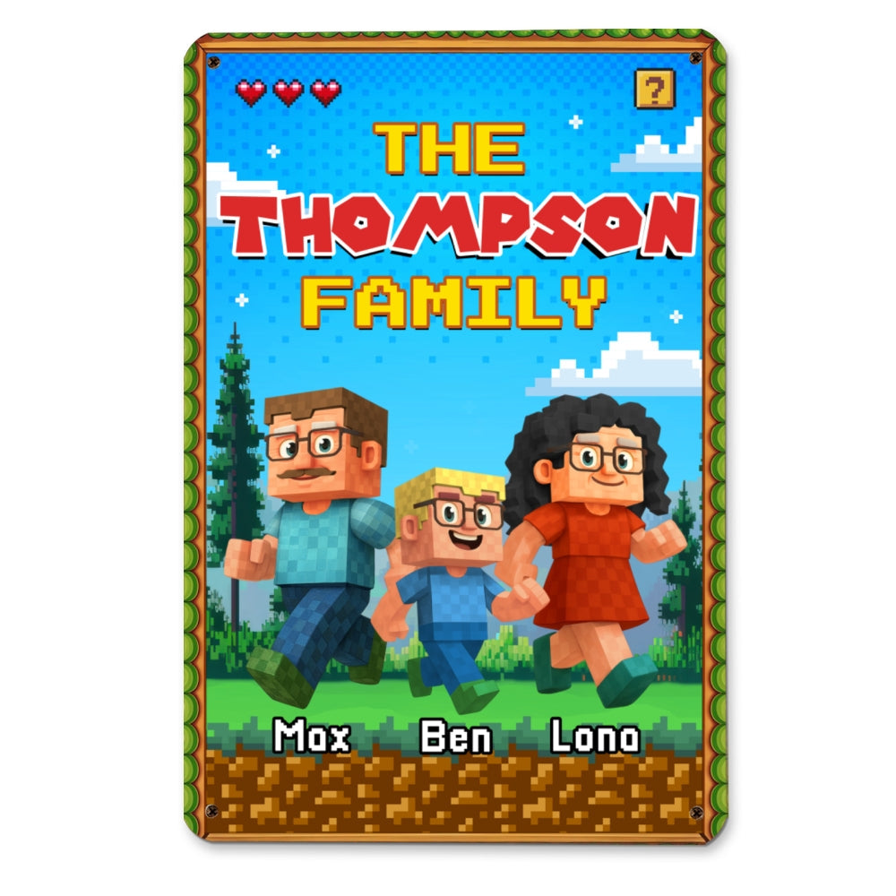 The Family - Personalized Custom 3D Inflated Effect Metal Sign