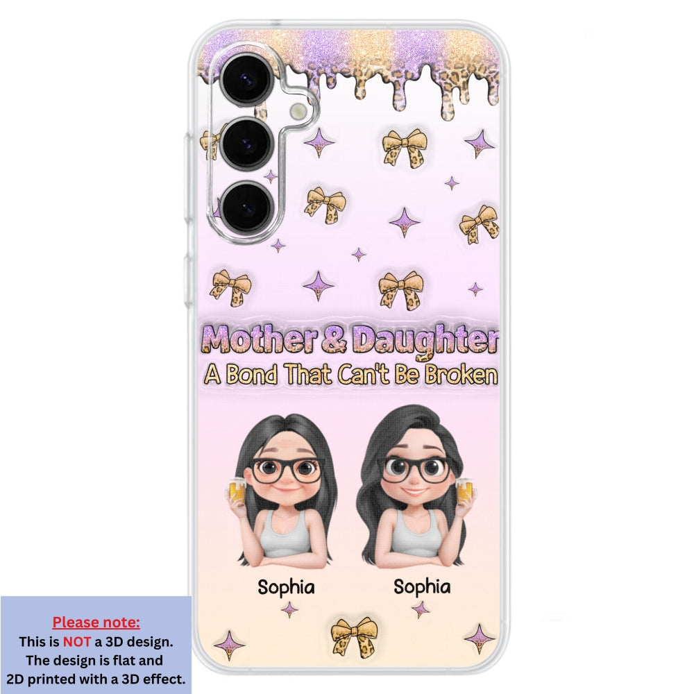 A Bond Between Mother And Daughter - Personalized Custom 3D Inflated Effect Phone Case
