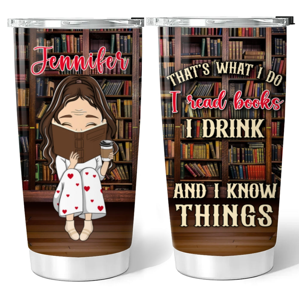 Just A Girl Who Loves Books - Personalized Custom Tumbler