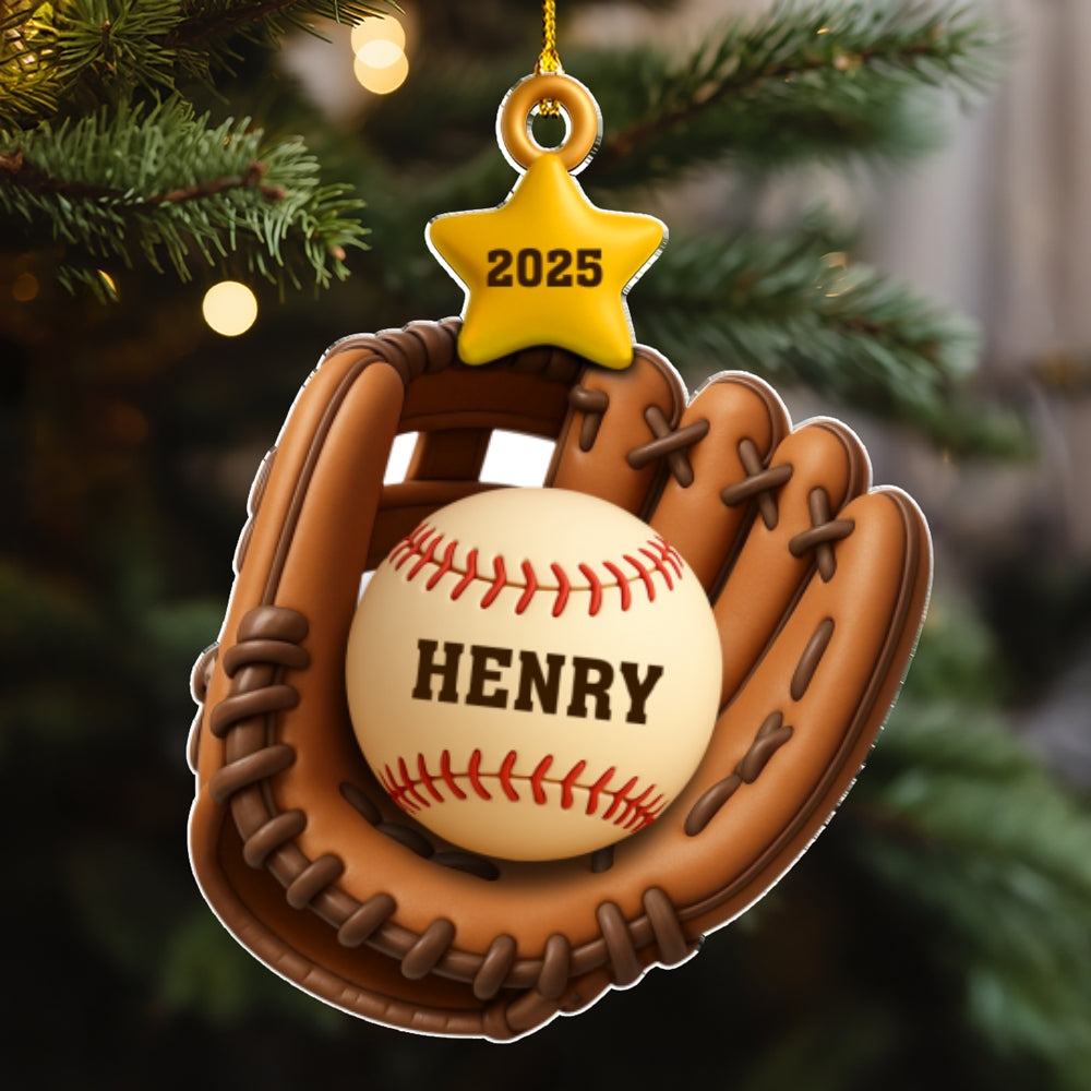 Baseball Family - Personalized Custom Acrylic Ornament