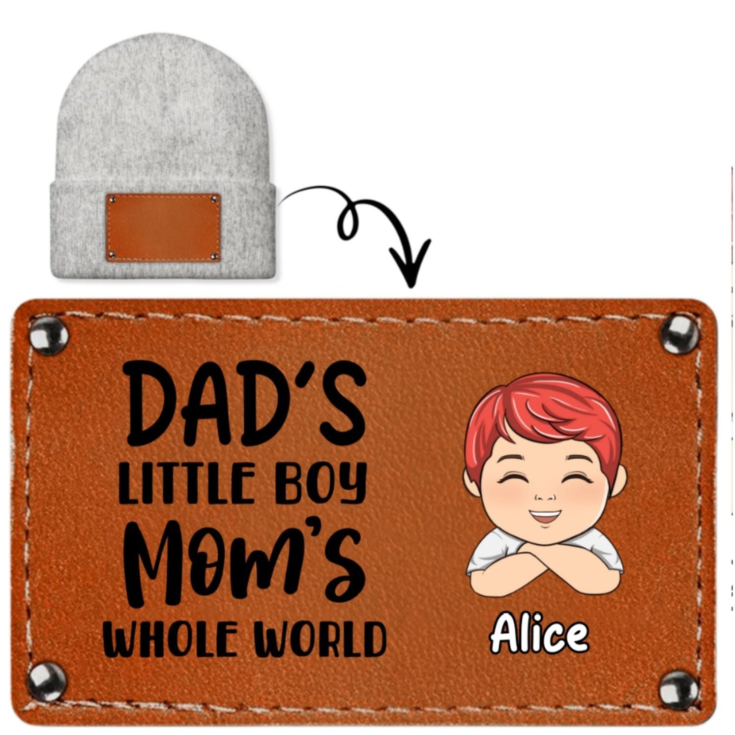 Whole World Of Daddy And Mama - Personalized Custom Beanie