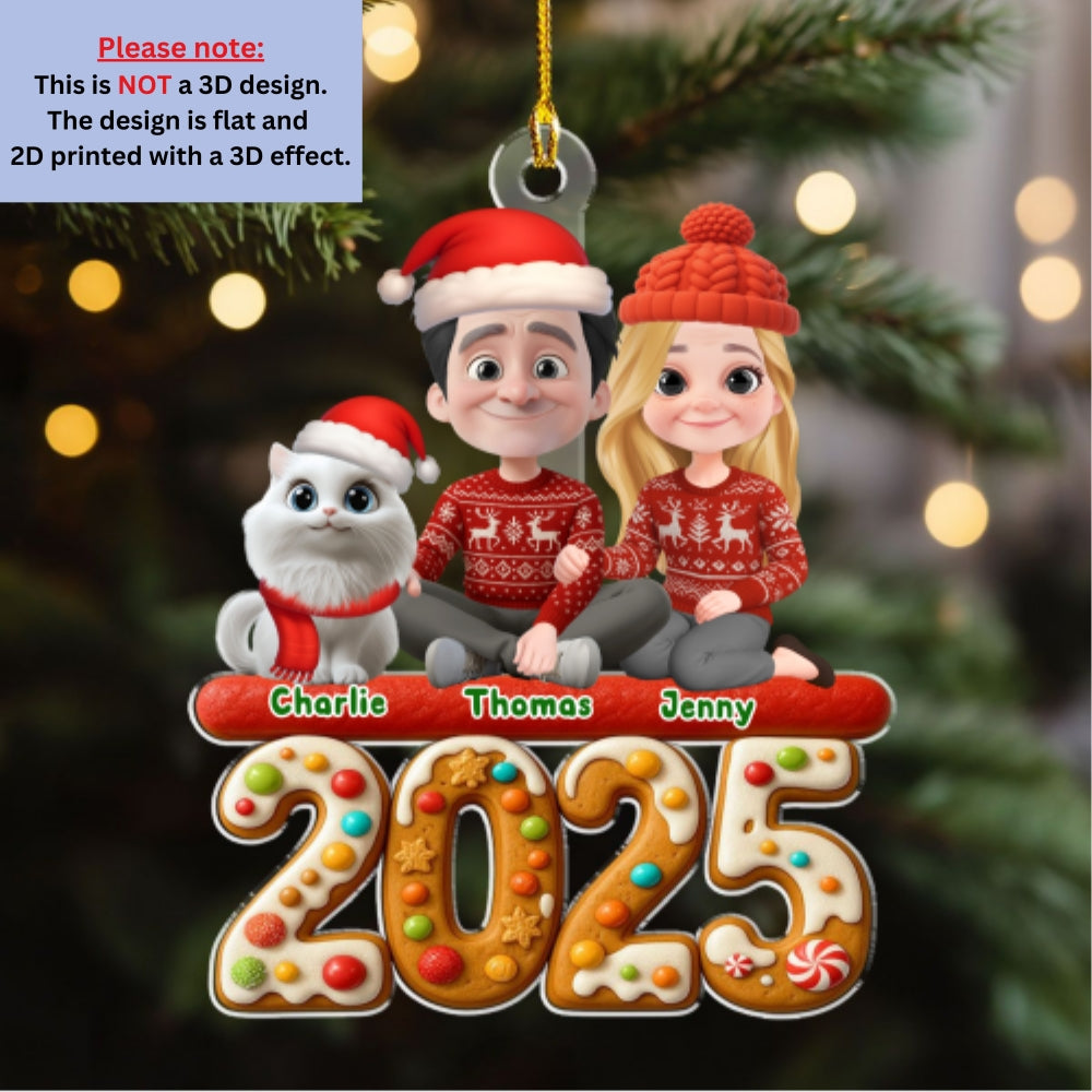 We And Our Cat Version 3 - Personalized Custom Acrylic Ornament