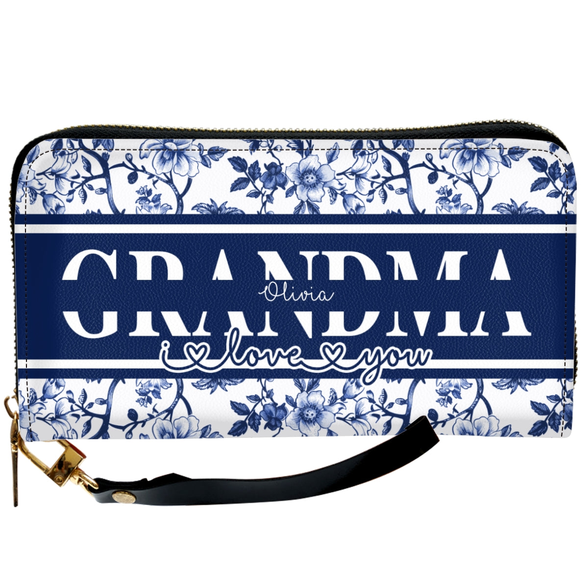 I Love You Mom - Personalized Custom Leather Wallet