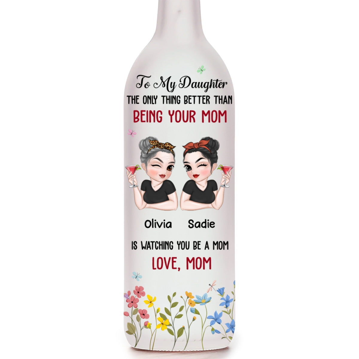 To My Daughter - Personalized Custom Bottle Lamp