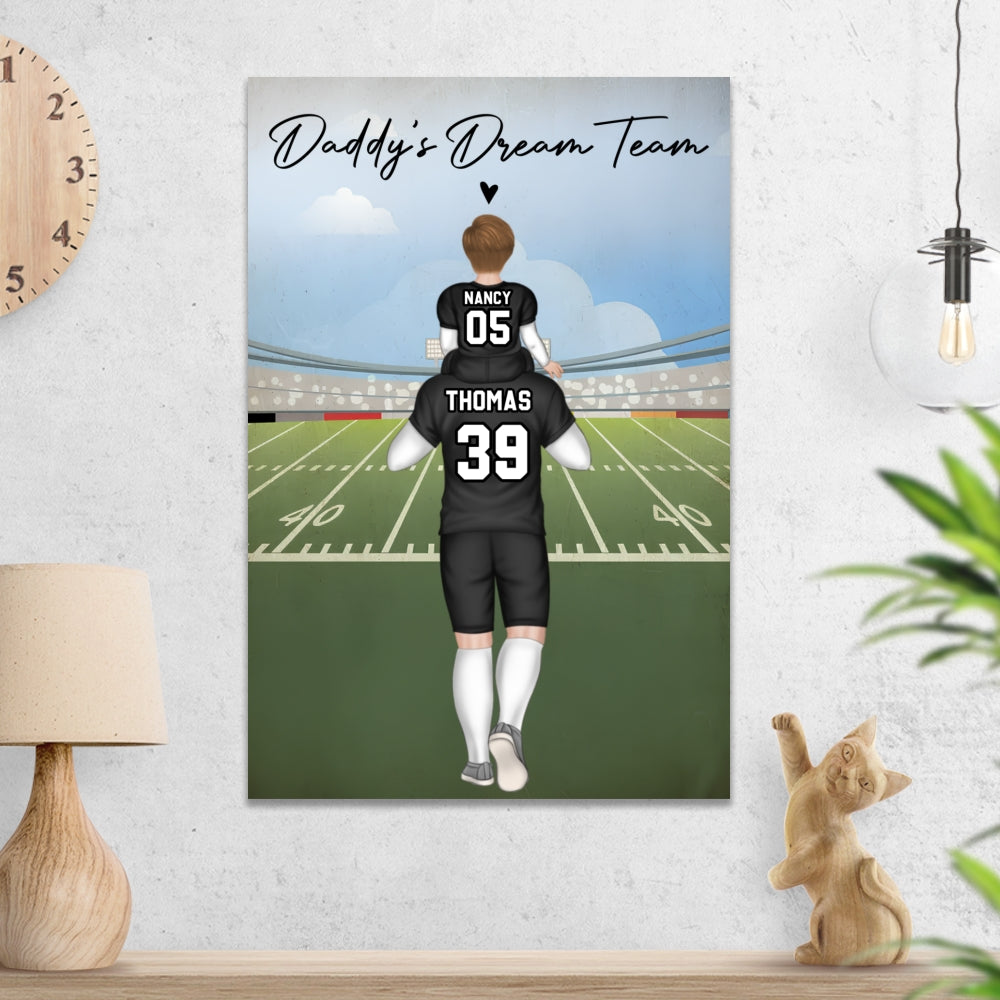 American Football Dad - Personalized Custom Poster