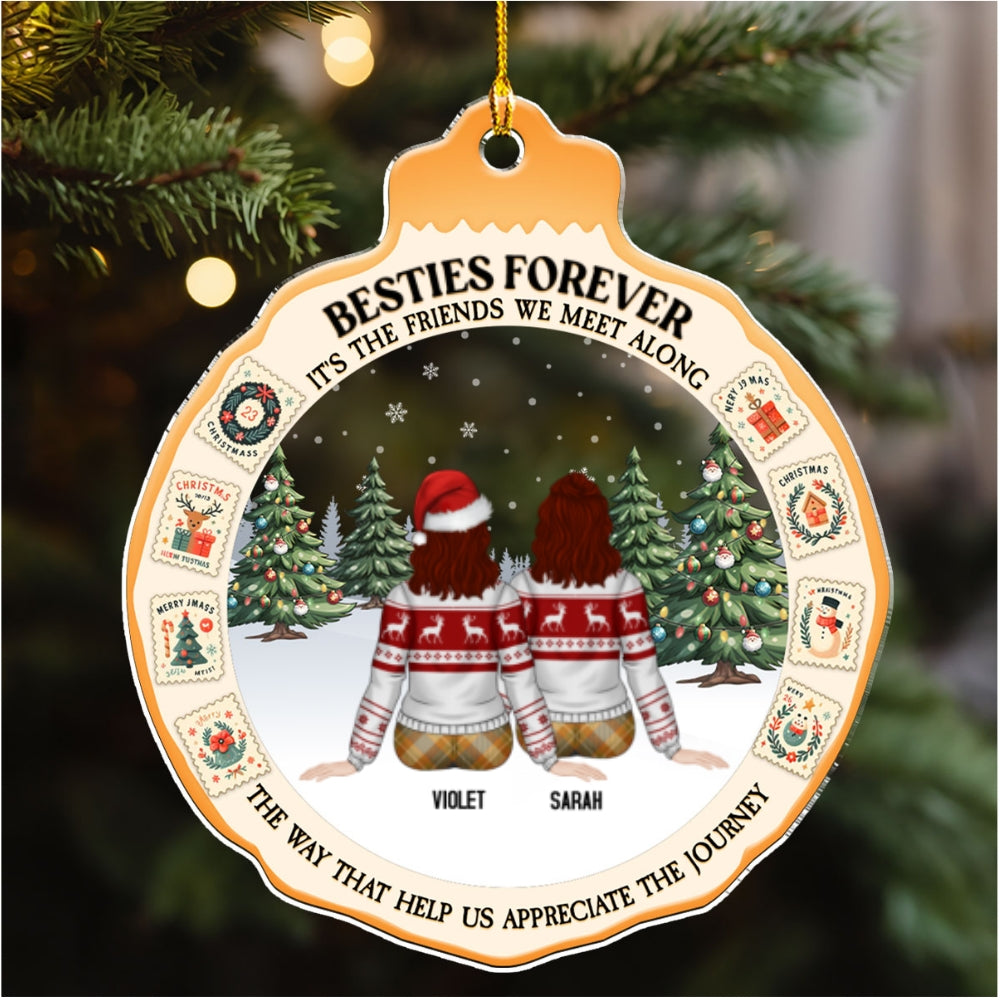 Distant Sisters - Personalized Custom Acrylic Ornament