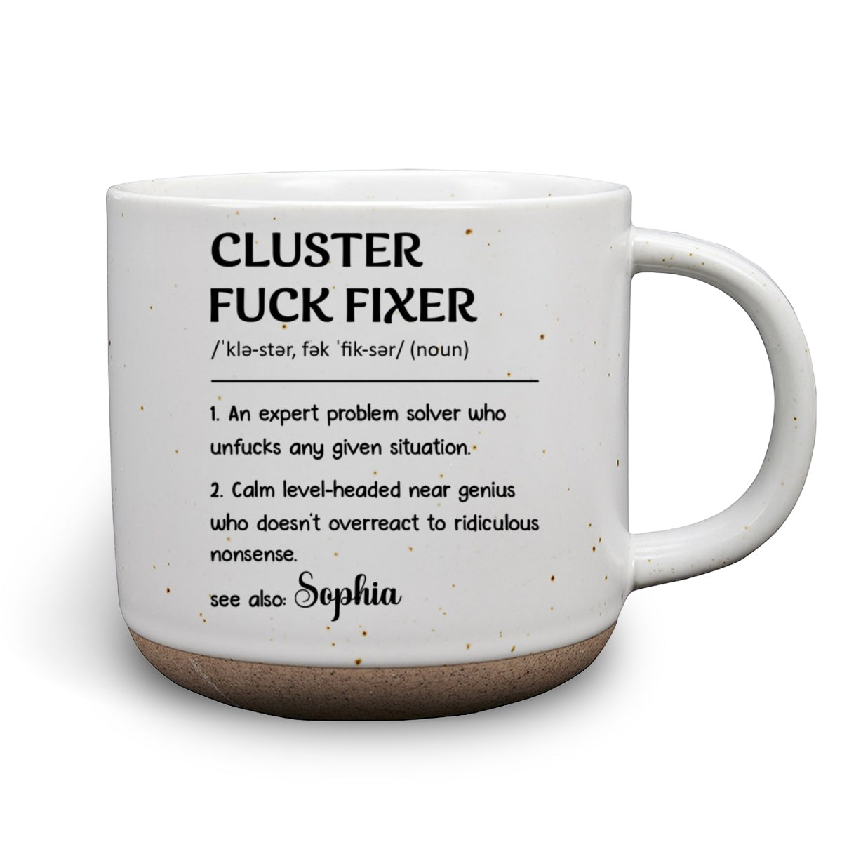 Cluster Fixer Problem Solver - Personalized Custom Pottery Mug