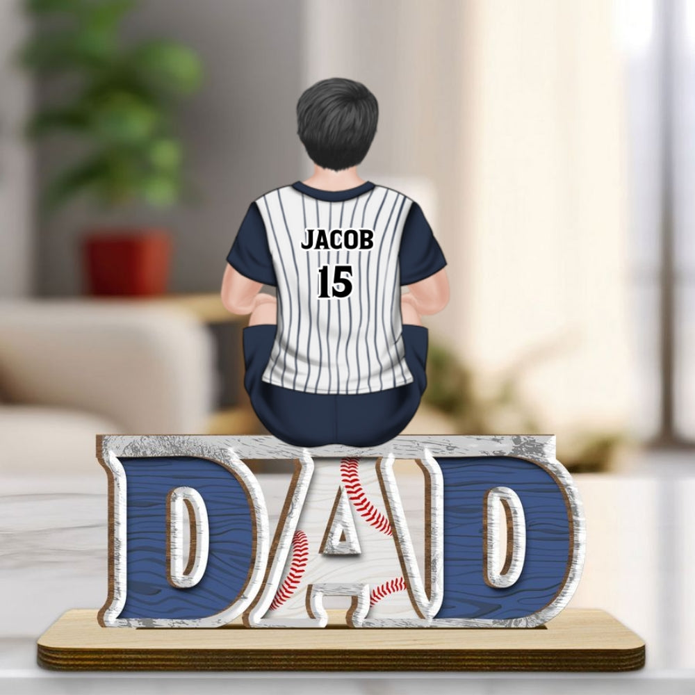 Champions From Daddy Love - Personalized Custom 2-Layer Wood Plaque With Flat Base