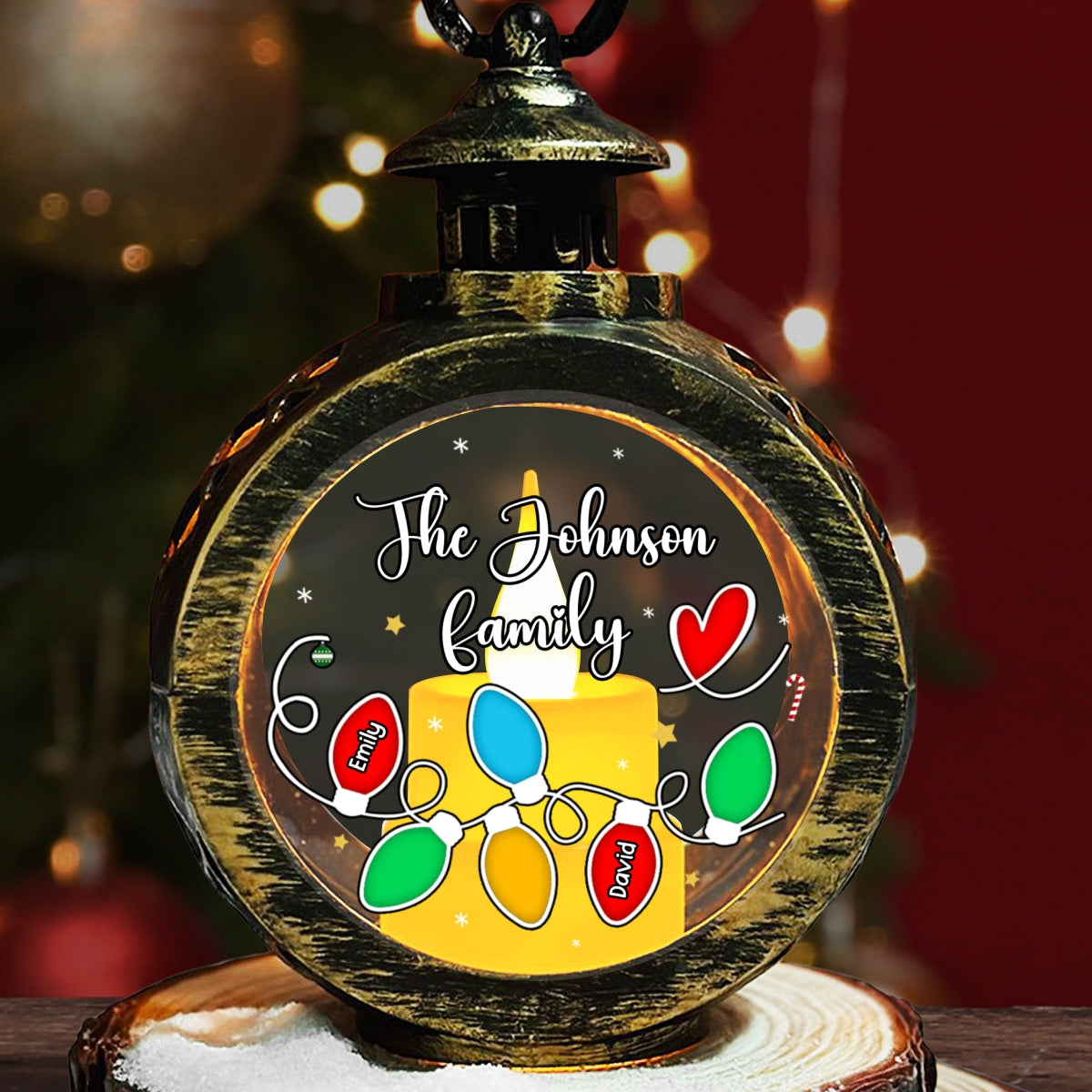 Family Christmas Light - Personalized Custom Christmas Lantern
