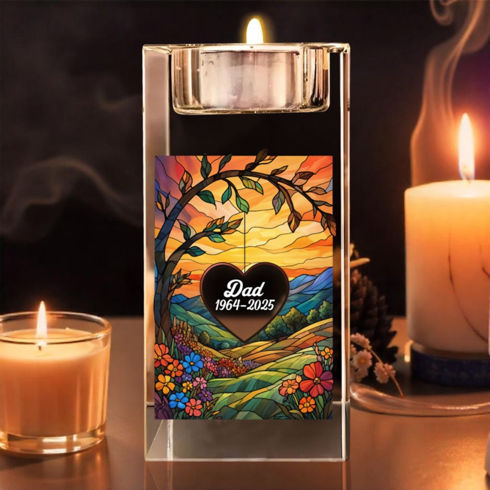 In Heaven - Personalized Custom Crystal Candle Holder