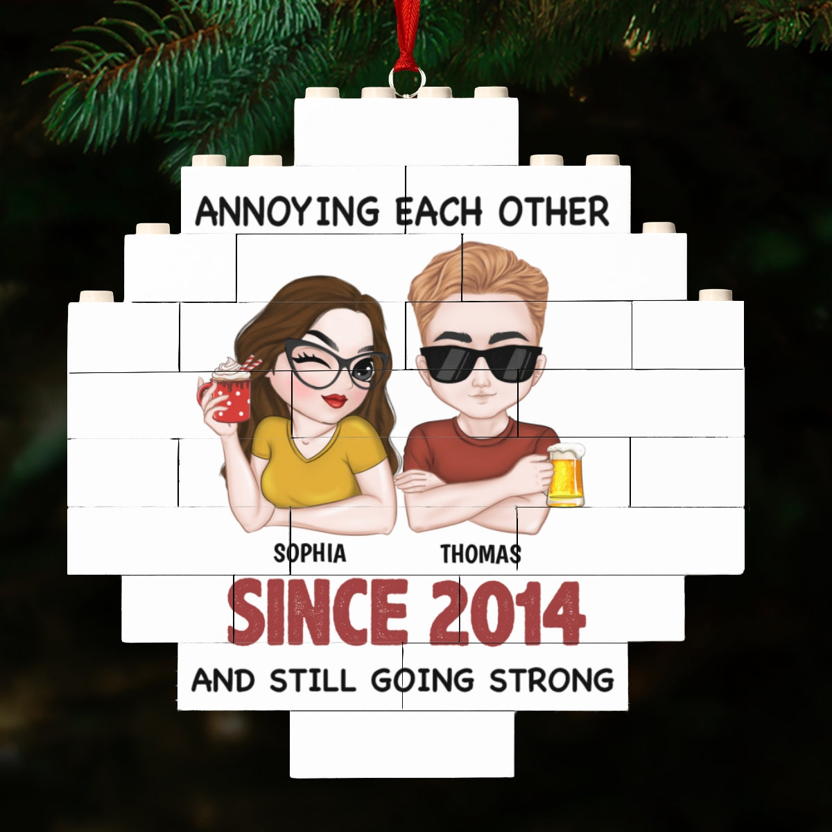 Only You - Personalized Custom Puzzle Ornament