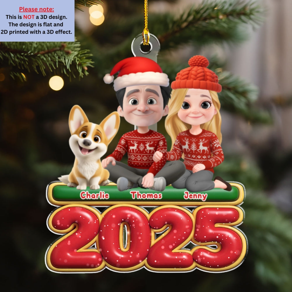 We And Our Dog - Personalized Custom Acrylic Ornament