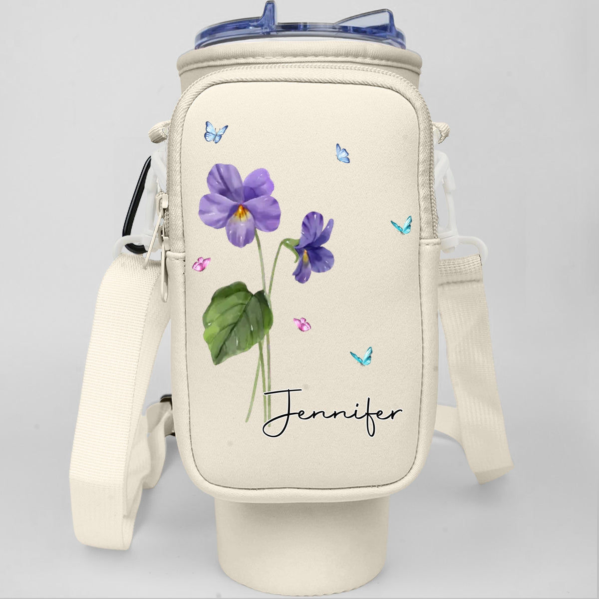 You Are The Most Beautiful Flower - Personalized Custom 40oz Water Bottle Carrier Bag