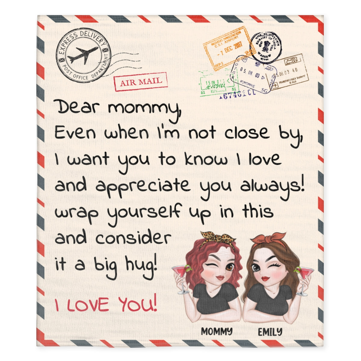 Love Mom So Much - Personalized Custom Fleece Blanket