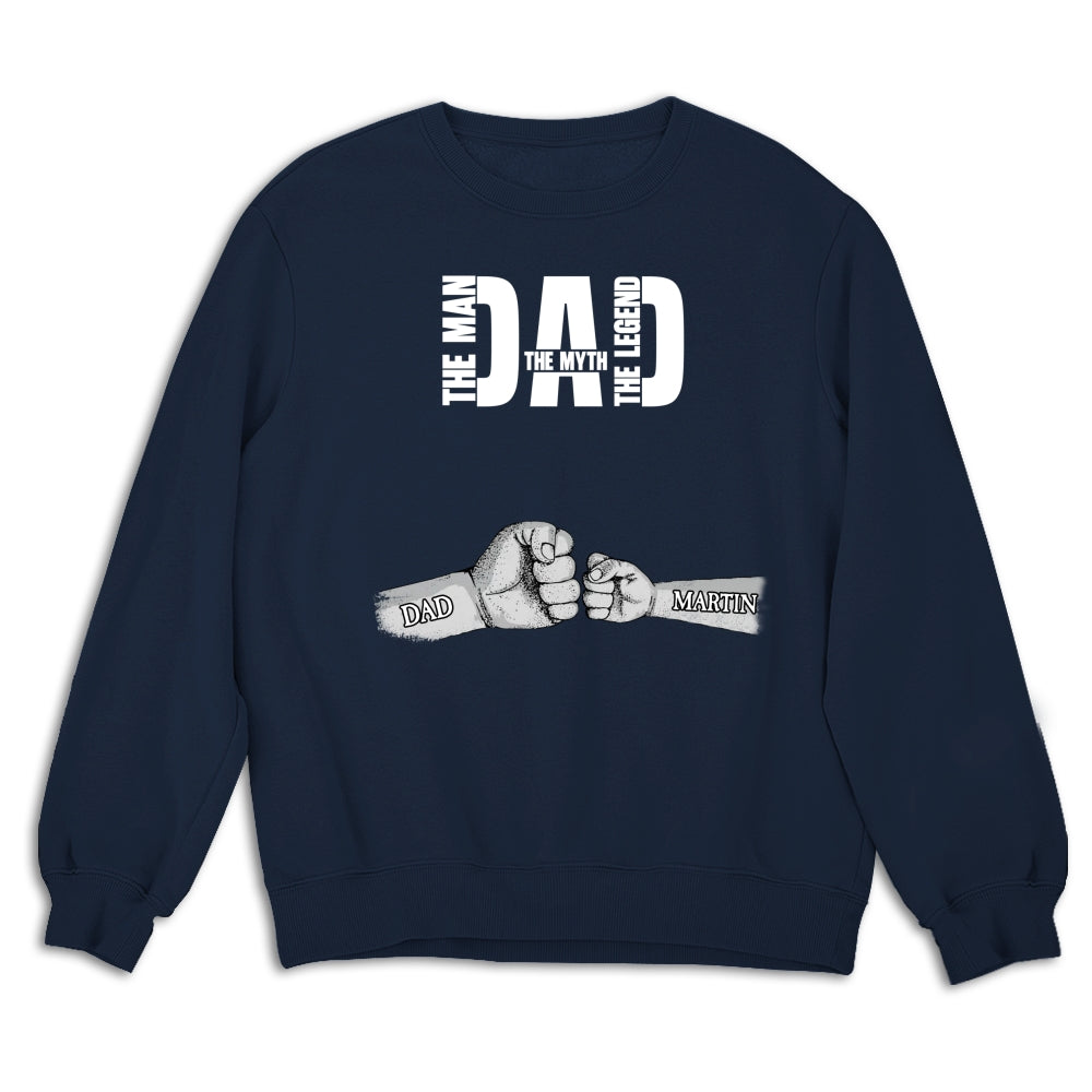 Dad The Man The Myth The Legend - Personalized Custom Shirt