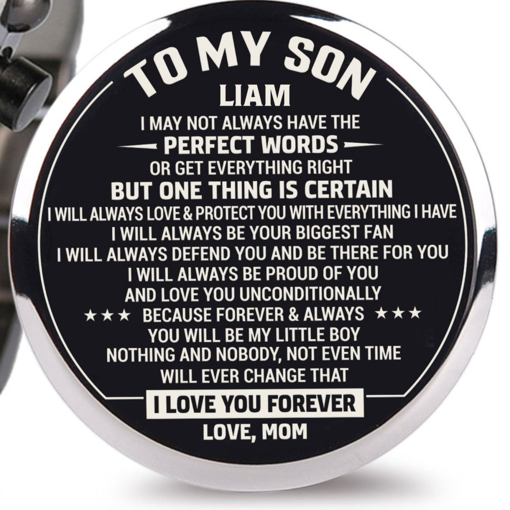 Mom To Son I Will Always - Personalized Engraved Wooden Watches GQ026
