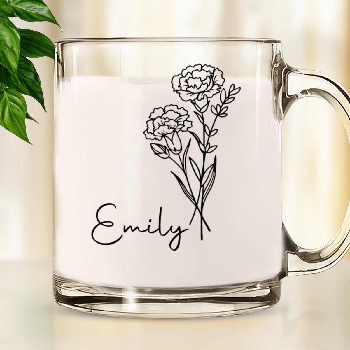 Live Life In Full Bloom - Personalized Custom Glass Mug