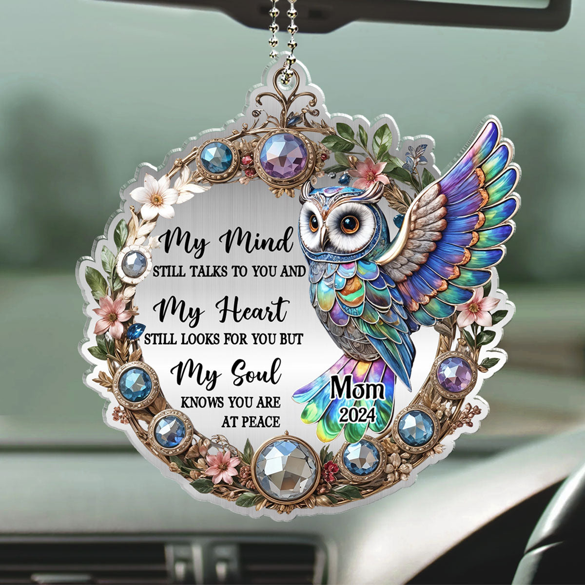 Owl My Mind My Heart My Soul - Personalized Custom Car Ornament