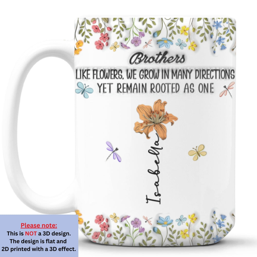Growing Apart Yet Always Connected - Personalized Custom 3D Inflated Effect Coffee Mug