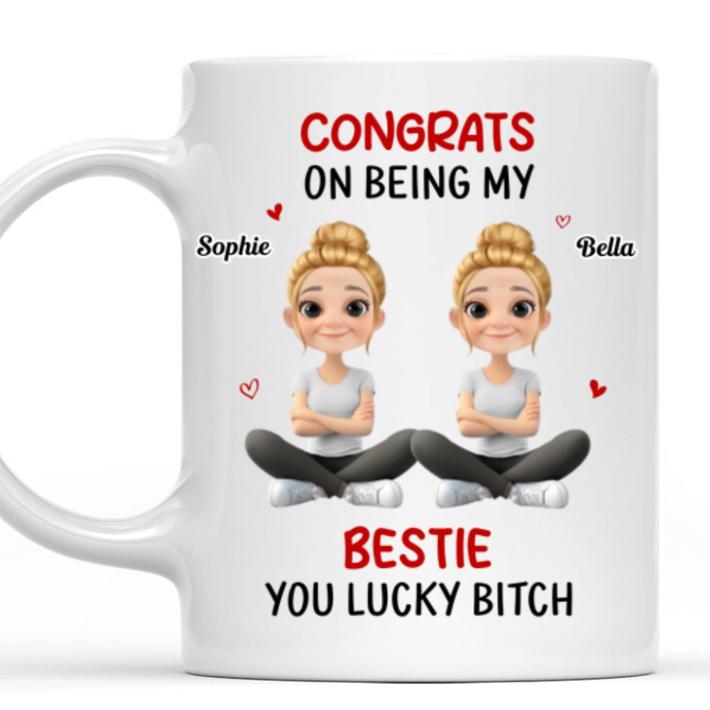 Congrats My Bestie - Personalized Custom Coffee Mug