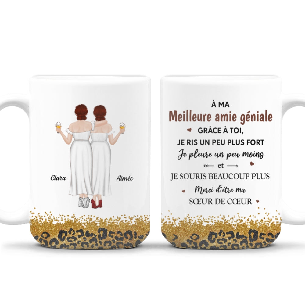 Mug Personnalisé - Grâce À Toi, Je Ris Un Peu Plus Fort