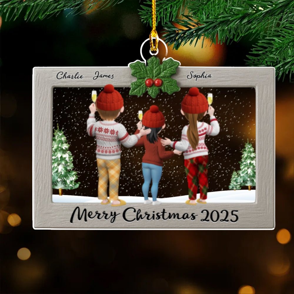 Holiday Love Frame - Personalized Custom Acrylic Ornament