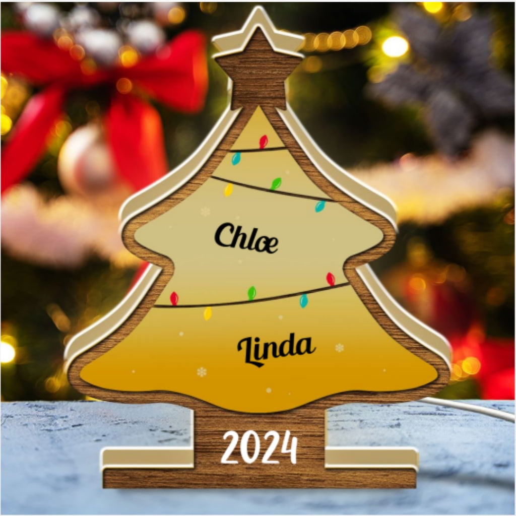 Wish You A Wonderful Christmas - Personalized Custom Light Box