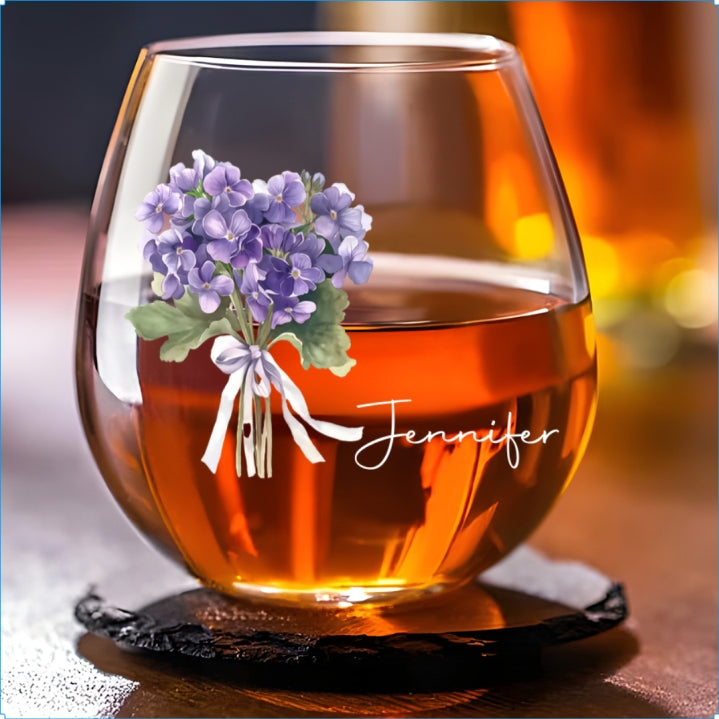 Flowers Do Not Tell They Show - Personalized Custom Wine Glass
