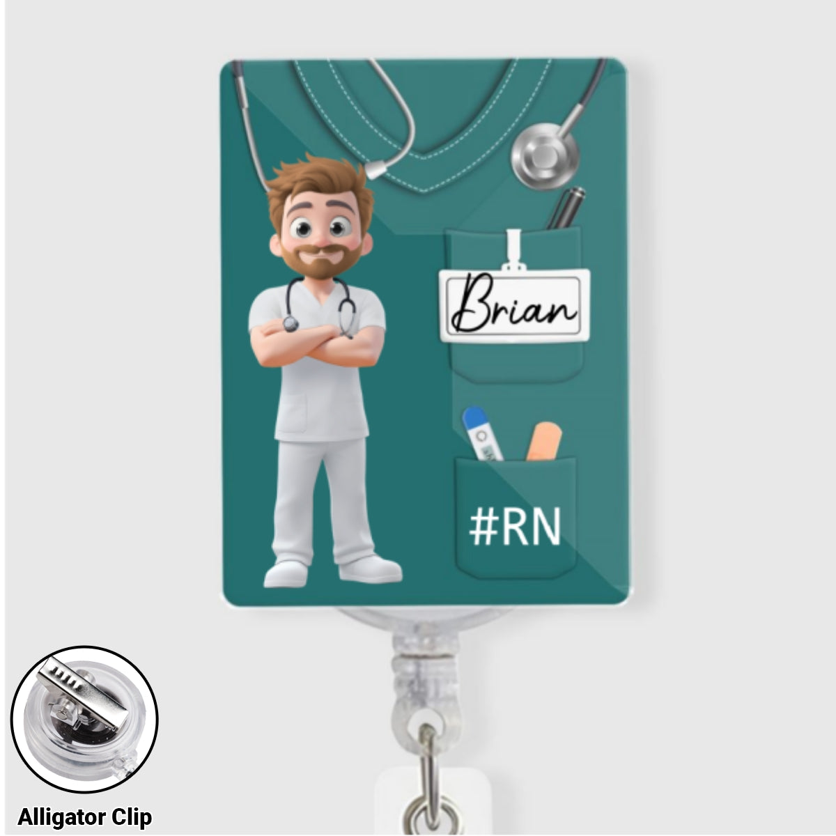 Nurse Life - Personalized Custom Acrylic Badge Reel