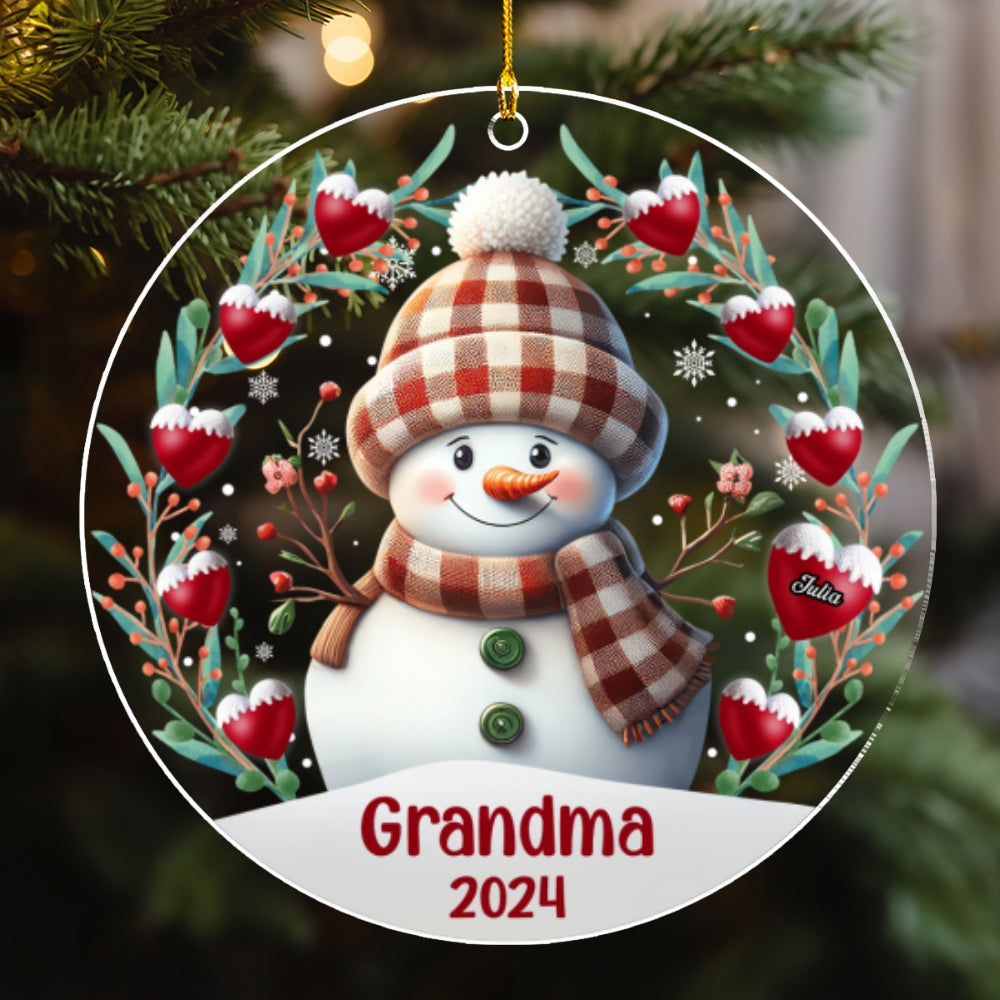 Snowman - Personalized Custom Acrylic Ornament