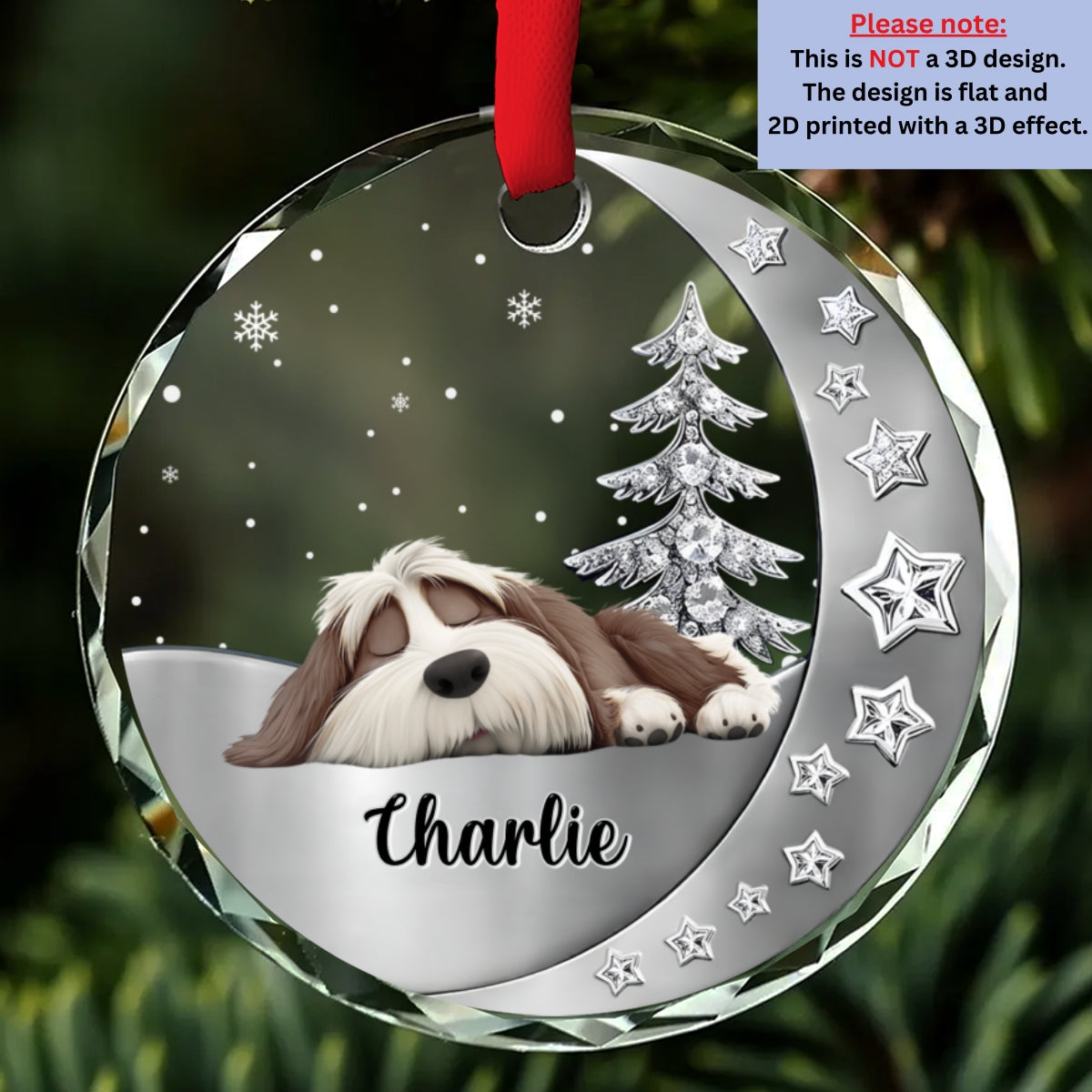 Beside You - Personalized Custom 3D Effect Glass Ornament