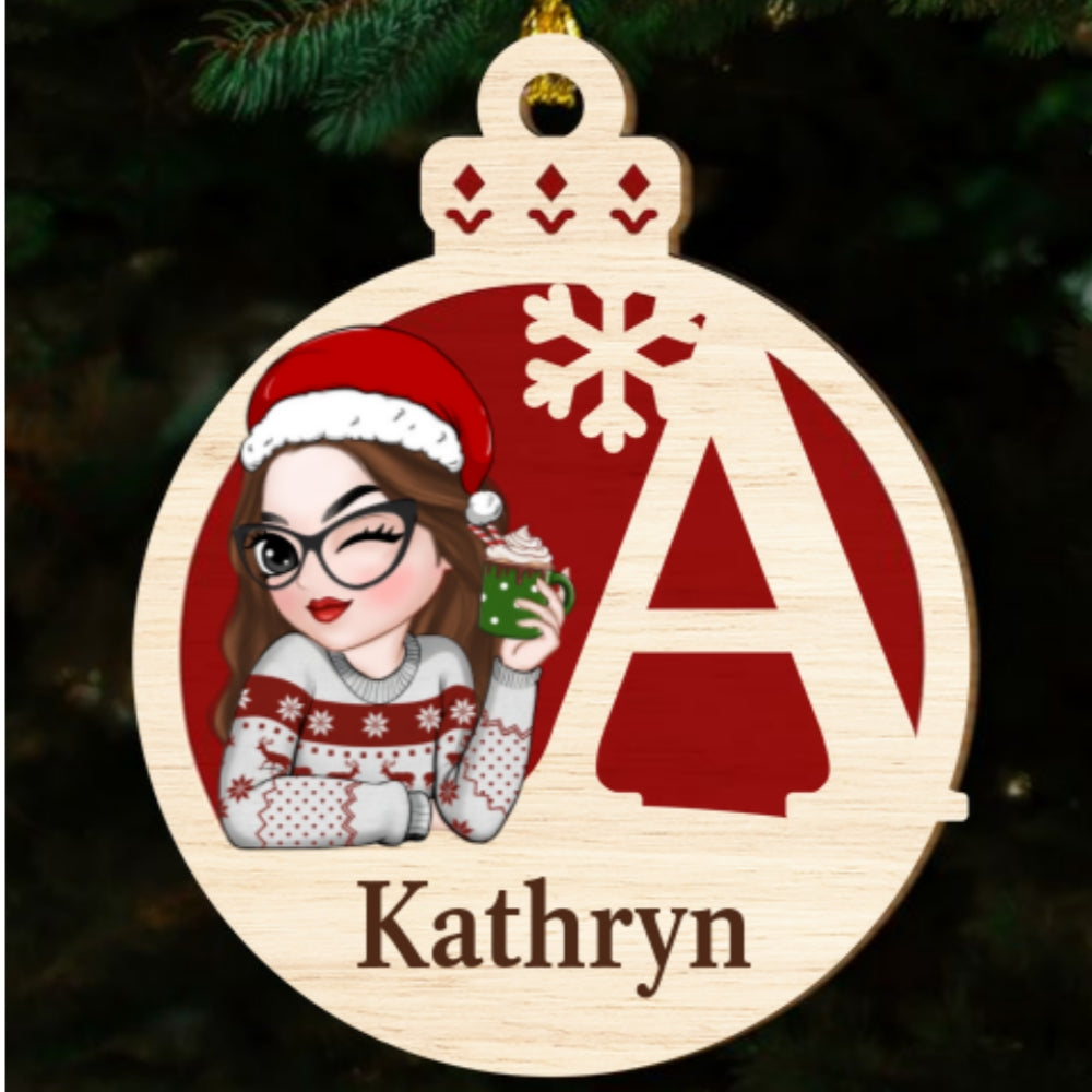 Santa Is Coming - Personalized Custom 2-Layered Wood Ornament