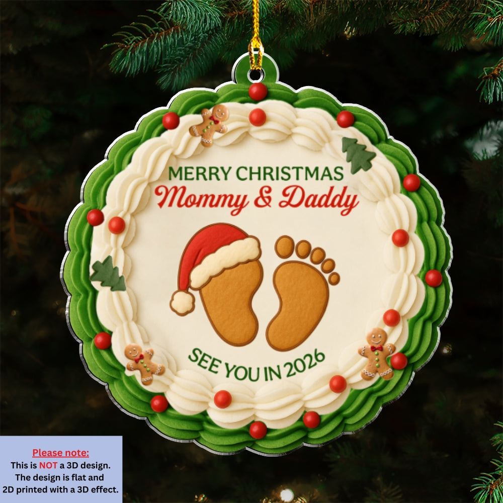 Baby Expecting See You - Personalized Custom Acrylic Ornament