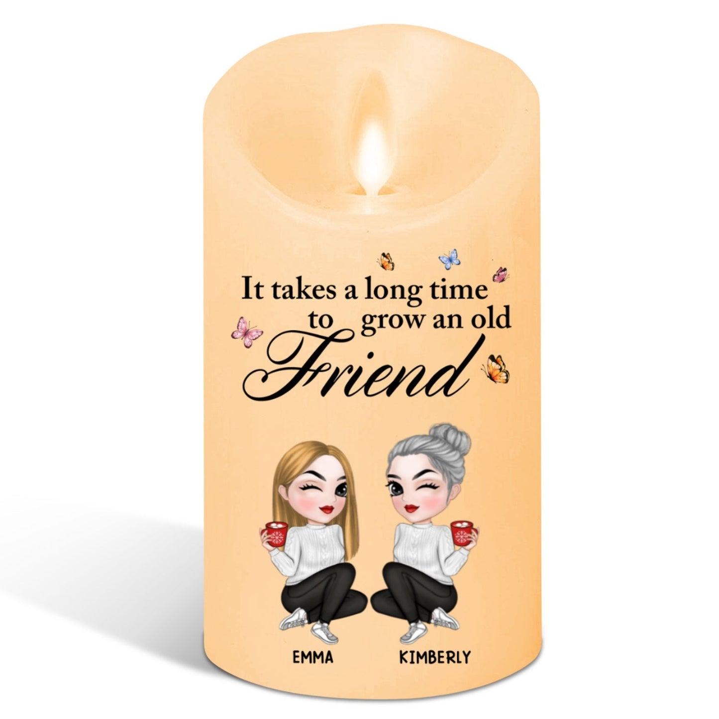 Grow An Old Friend - Personalized Custom LED Candle