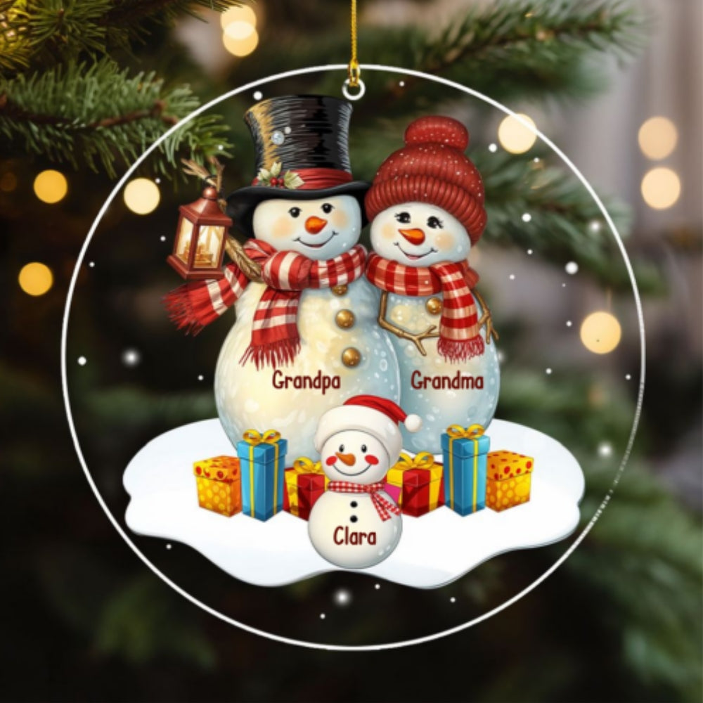 Grandparents With Grandkids - Personalized Custom Acrylic Ornament