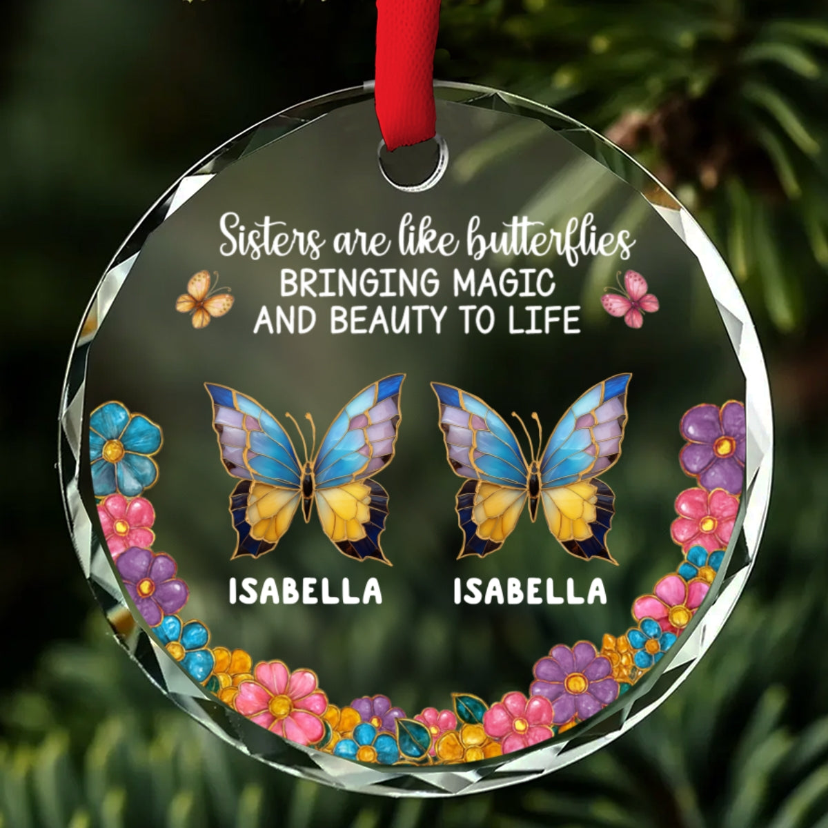Beauty And Magic - Personalized Custom Glass Ornament