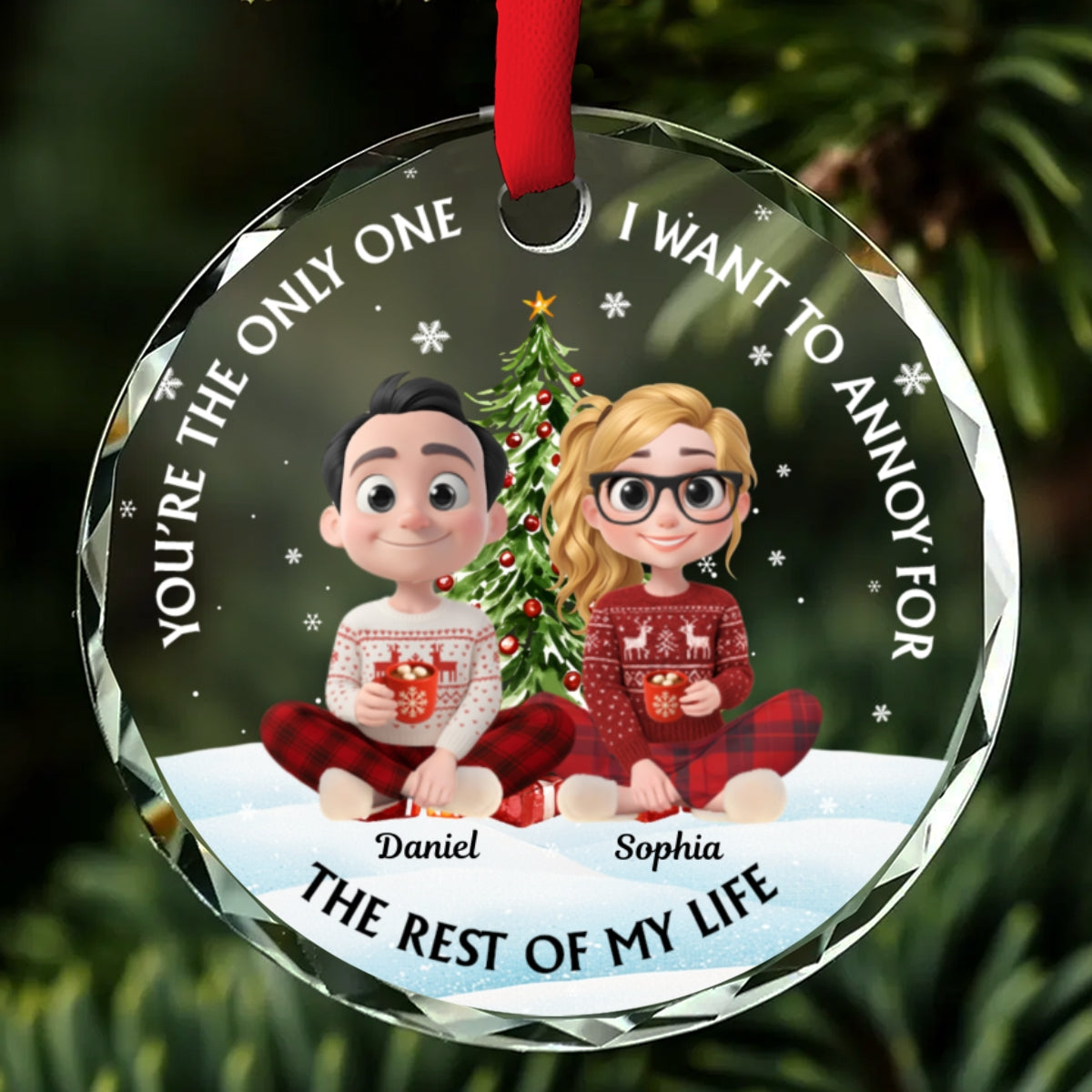 I Want To Annoy You - Personalized Custom Glass Ornament