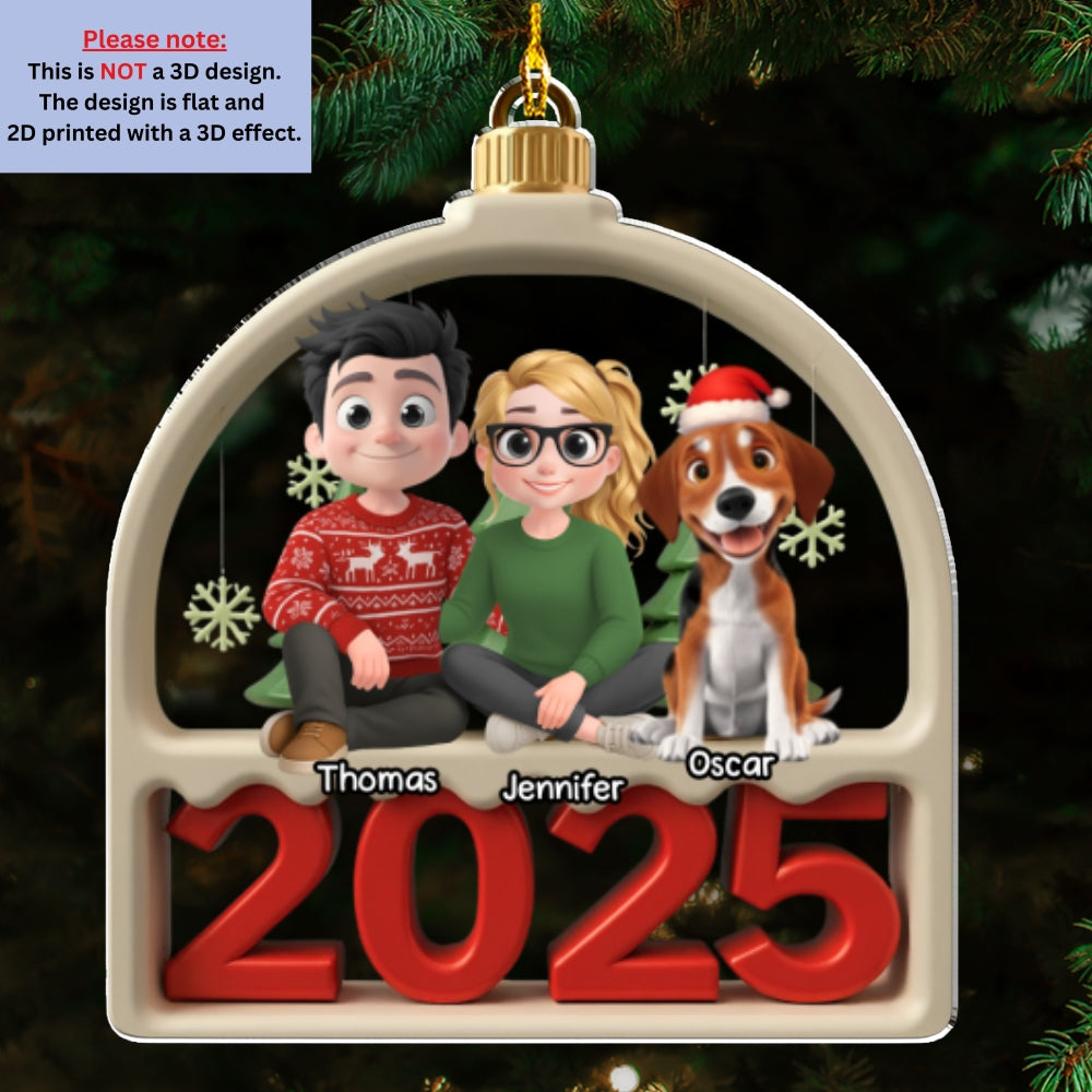 Family Furry And Pet - Personalized Custom Acrylic Ornament