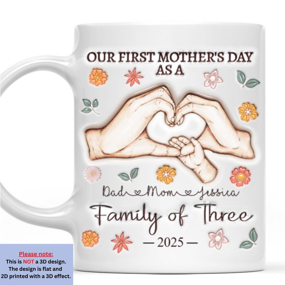 Our First Mother Day - Personalized Custom 3D Inflated Effect Mug