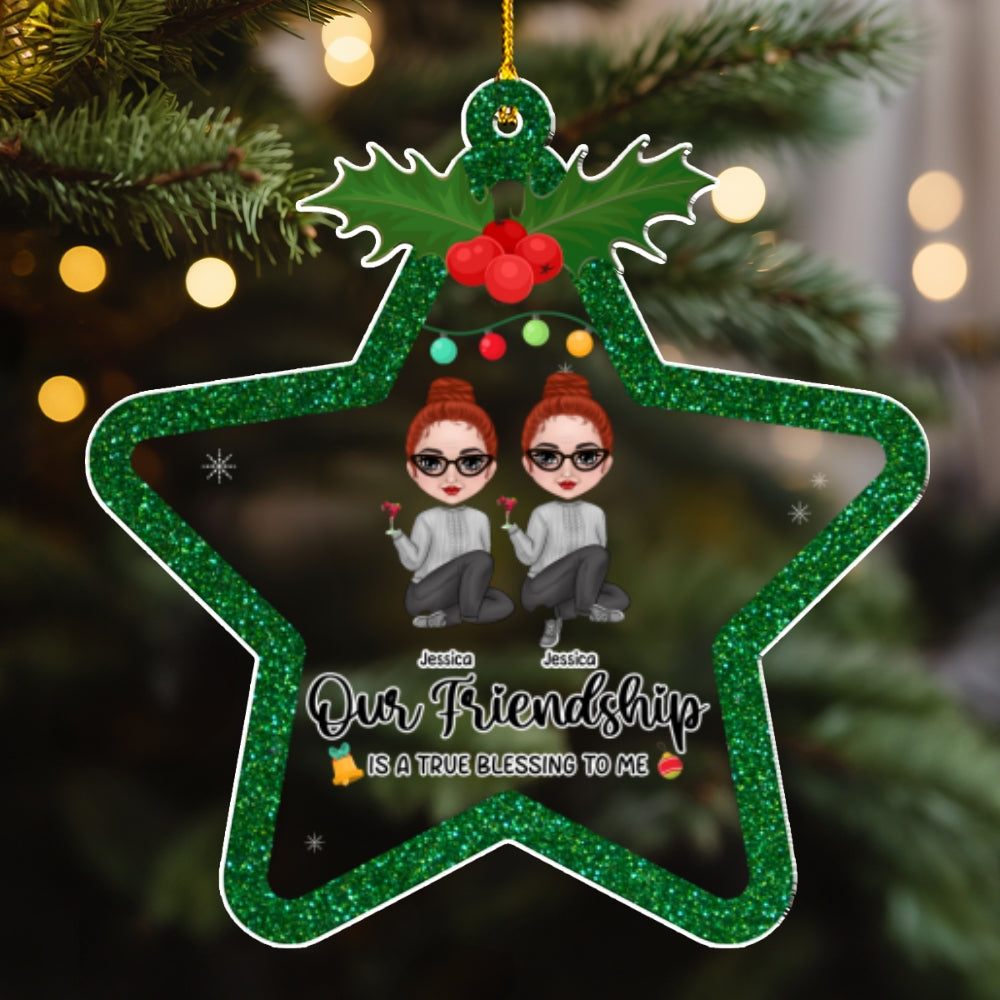 Our Friendship Is A True Blessing To Me - Personalized Custom Acrylic Ornament