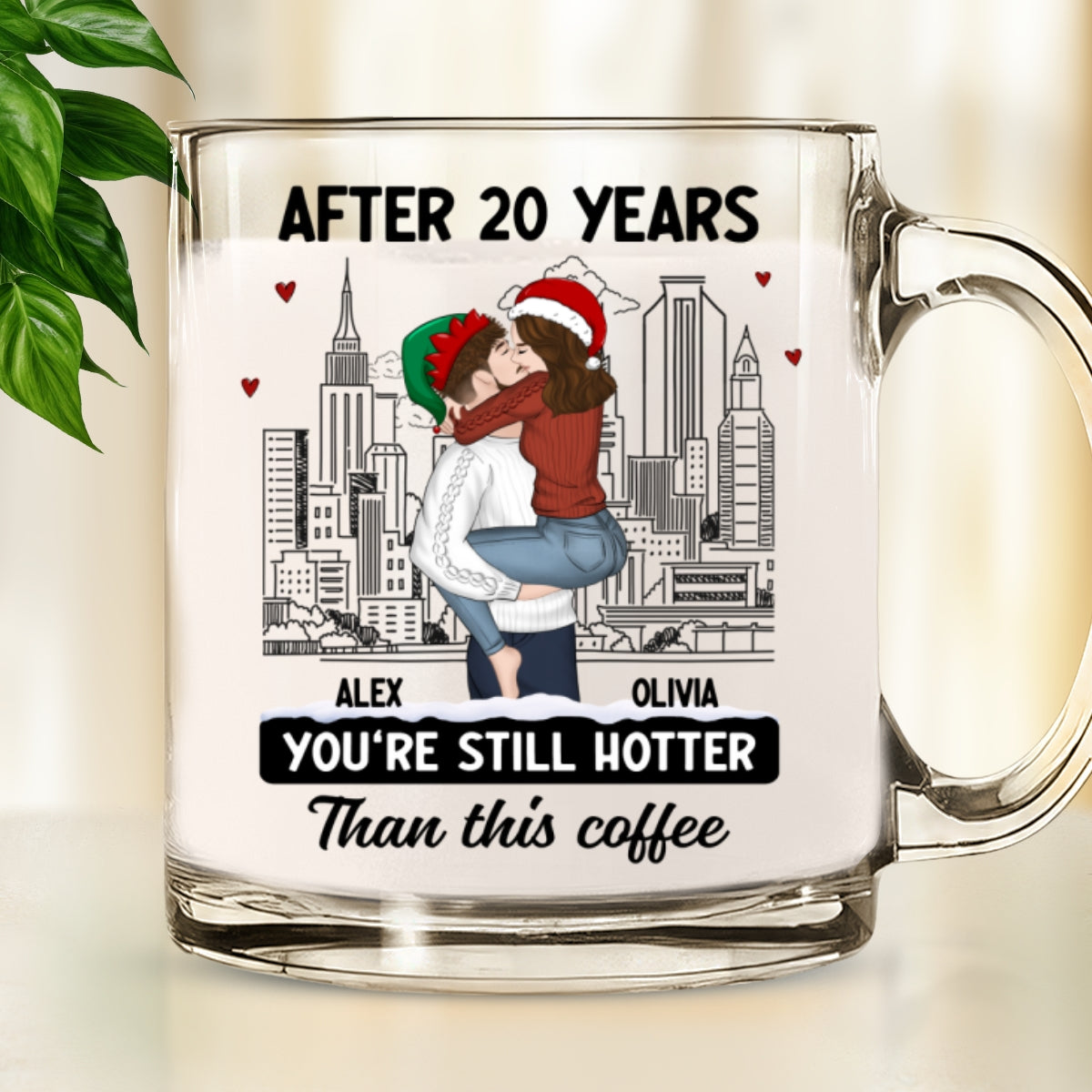 You Are Hotter Than Coffee - Personalized Custom Glass Mug