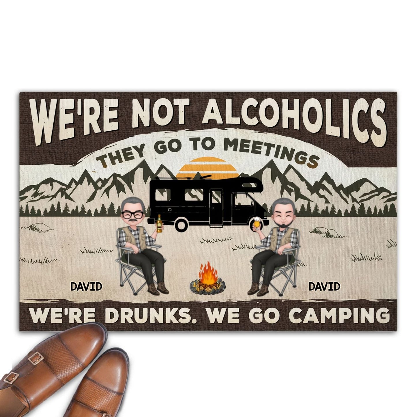 We Are Not Alcoholics - Personalized Custom Doormat
