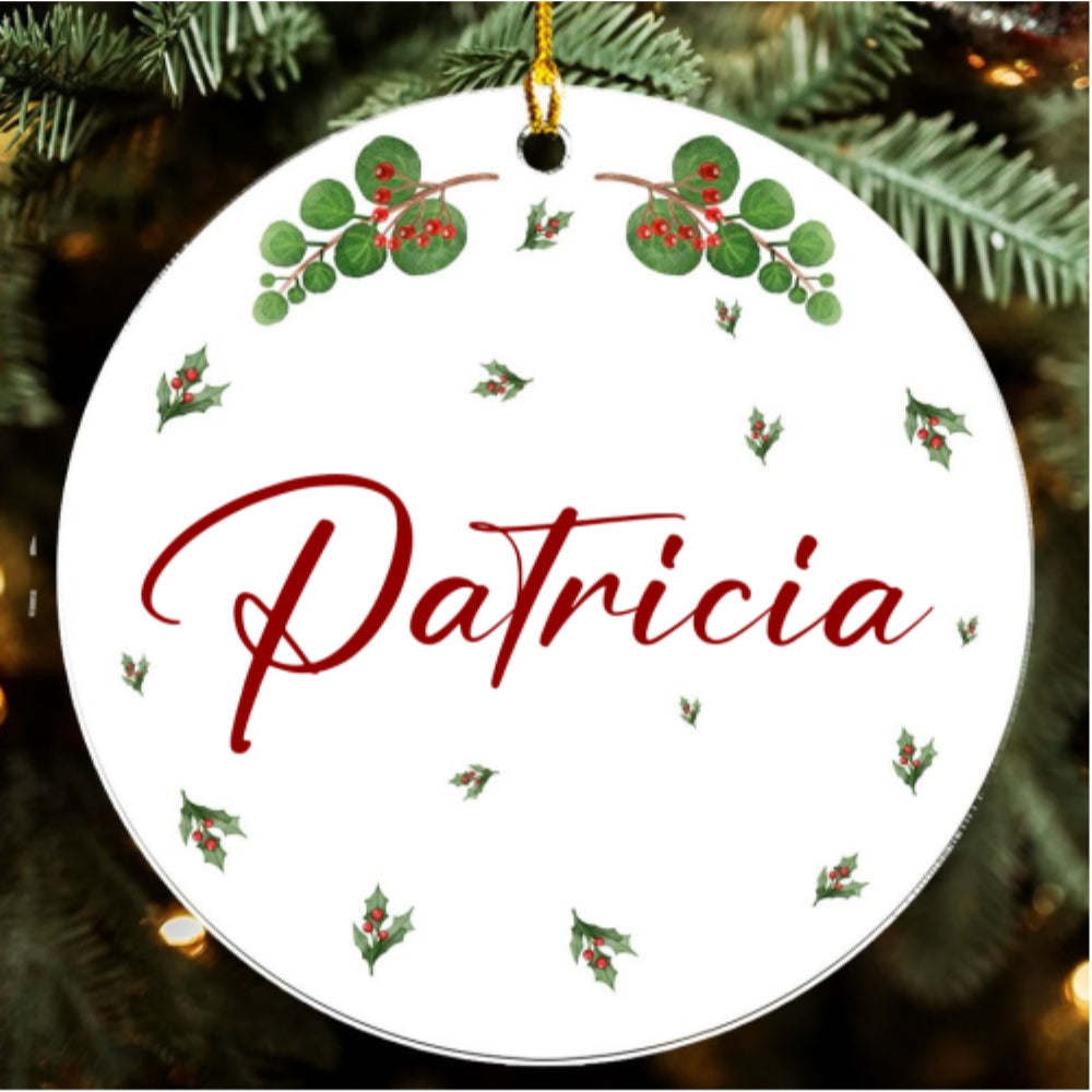 Word Cloud Mistletoe - Personalized Custom Acrylic Ornament