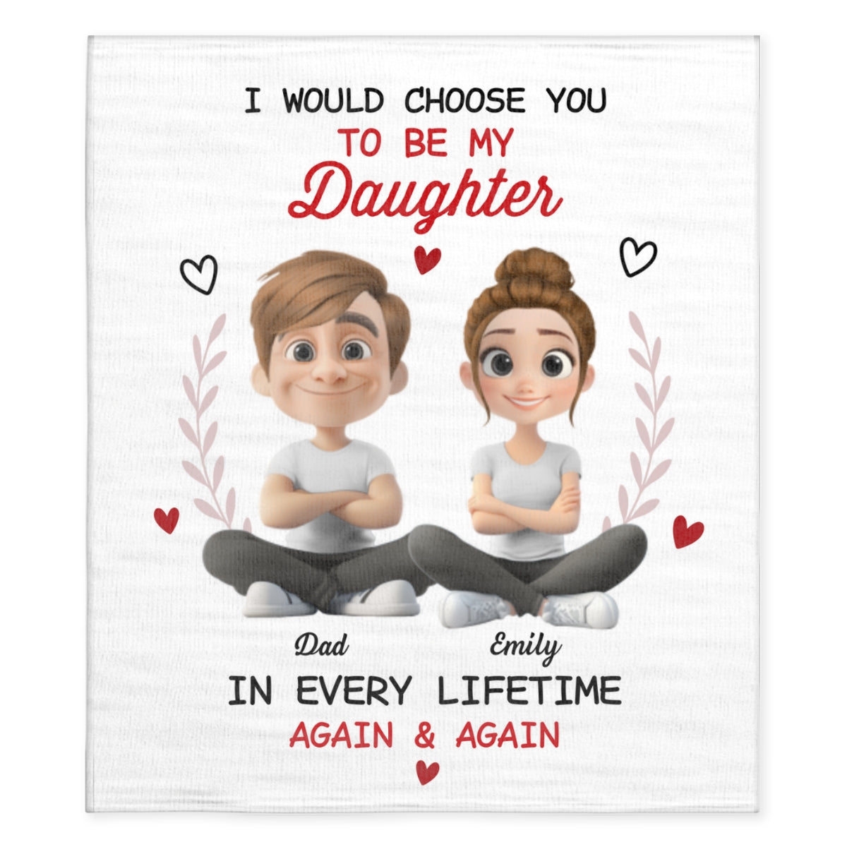 Always Choose You - Personalized Custom Fleece Blanket