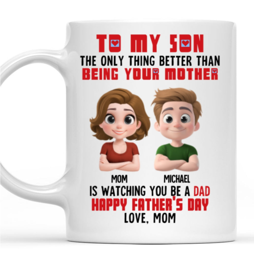 Mother And Son - Personalized Custom Coffee Mug