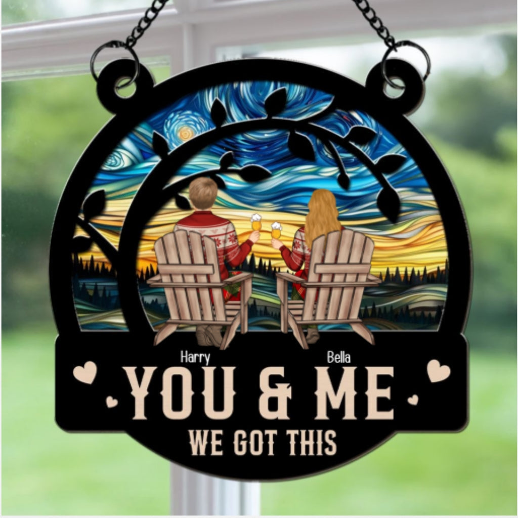 You & Me We Got This Merry Christmas - Personalized Custom Suncatcher