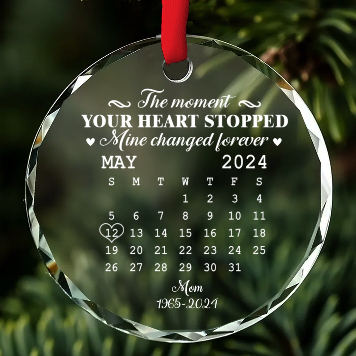 The Moment - Personalized Custom Glass Ornament