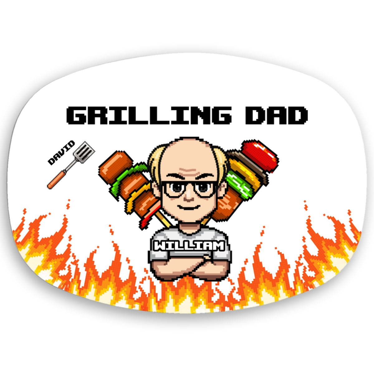 Grilling Dad - Personalized Custom Platter