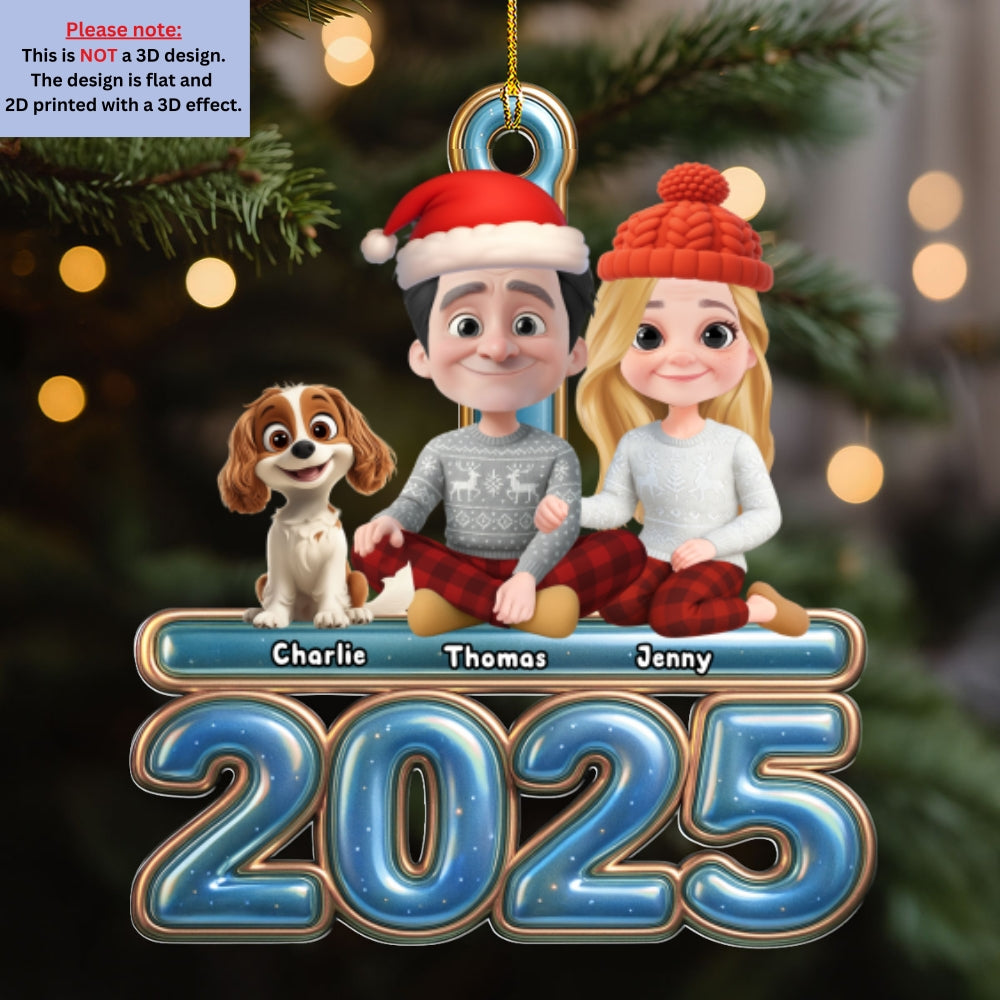 We And Our Dog Blue - Personalized Custom Acrylic Ornament